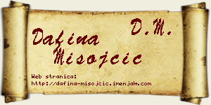 Dafina Misojčić vizit kartica